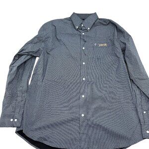 Cavenders Rafter Shirt Men XLarge Blue Black Pro-Flex 45 Classic BD New Flaws‎